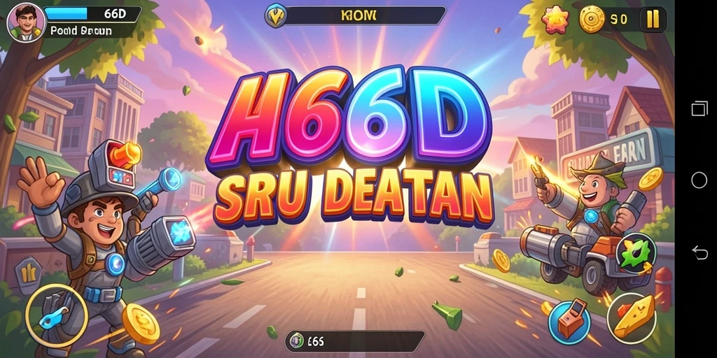 Tampilan gameplay seru dari 66D penuh tantangan.