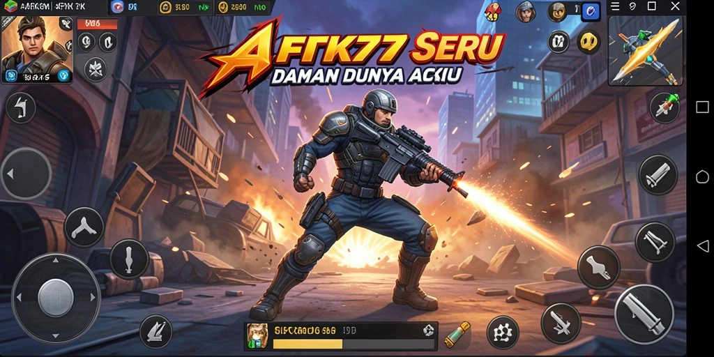 Tampilan menegangkan dari pertempuran di AFK77.