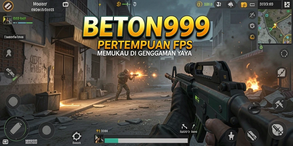 Screenshot gameplay menampilkan aksi pertempuran intens di BETON999.