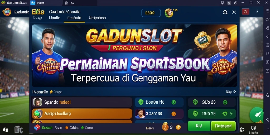 Tampilan antarmuka GADUNSLOT yang menarik dan mudah digunakan.