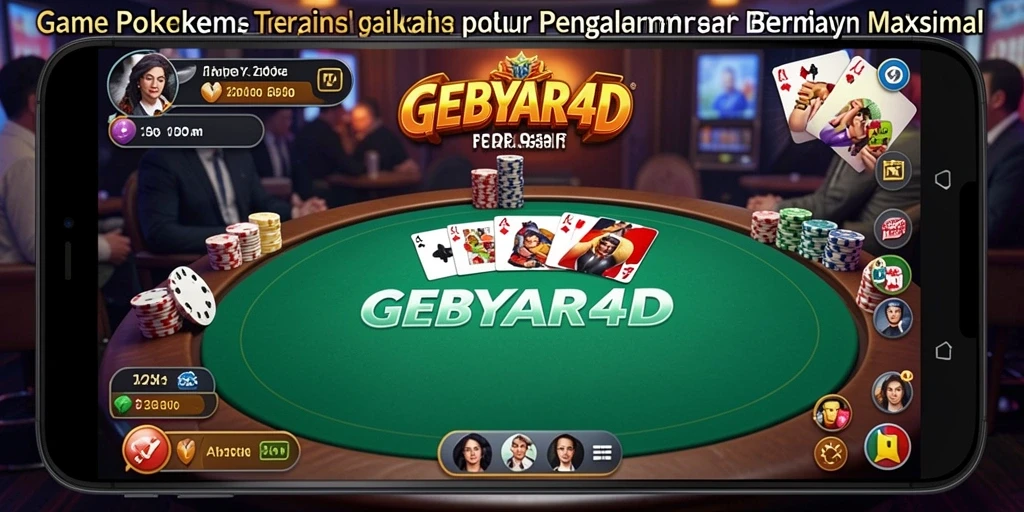 Screenshot gameplay GEBYAR4D menampilkan keseruan bermain poker.