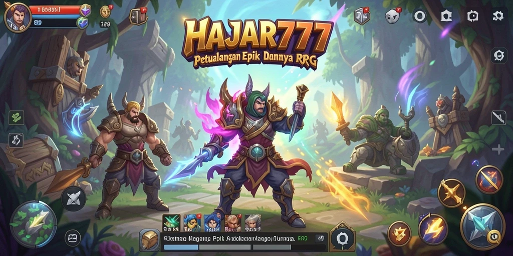 Screenshot gameplay HAJAR777 menunjukkan aksi pertarungan yang seru.