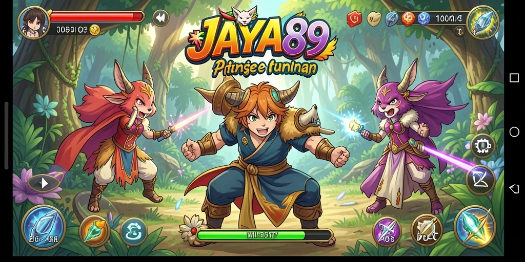 Tampilan gameplay JAYA89 dengan karakter Anime yang menarik.