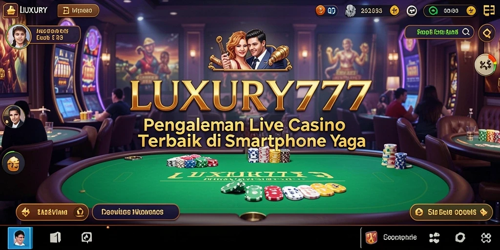 Tampilan mendebarkan dari gameplay Live Casino LUXURY777.