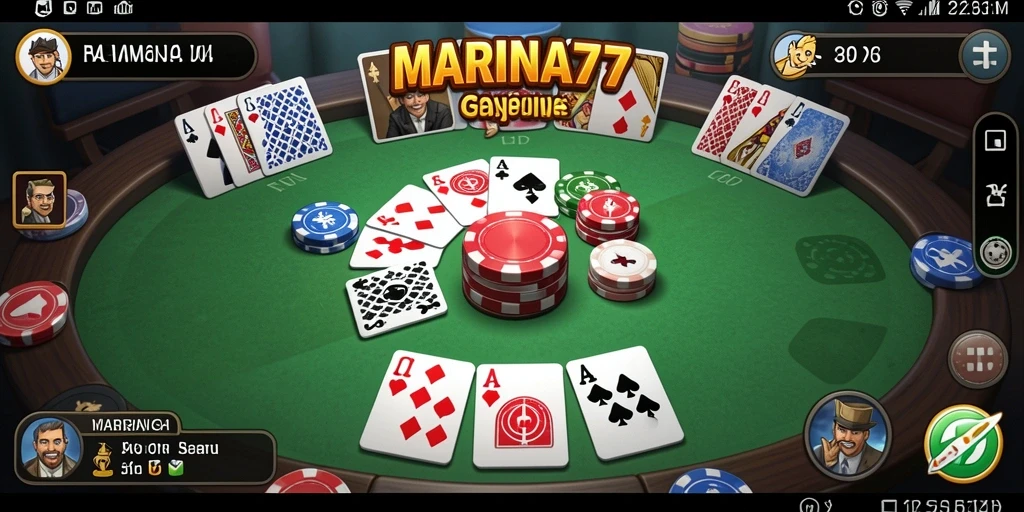 Tampilan gameplay Gaple di MARINA77 yang menarik dan interaktif.
